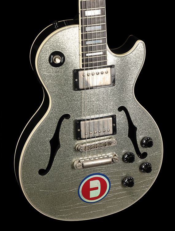 Noel Gallagher's Silver Sparkle Gibson Les Paul