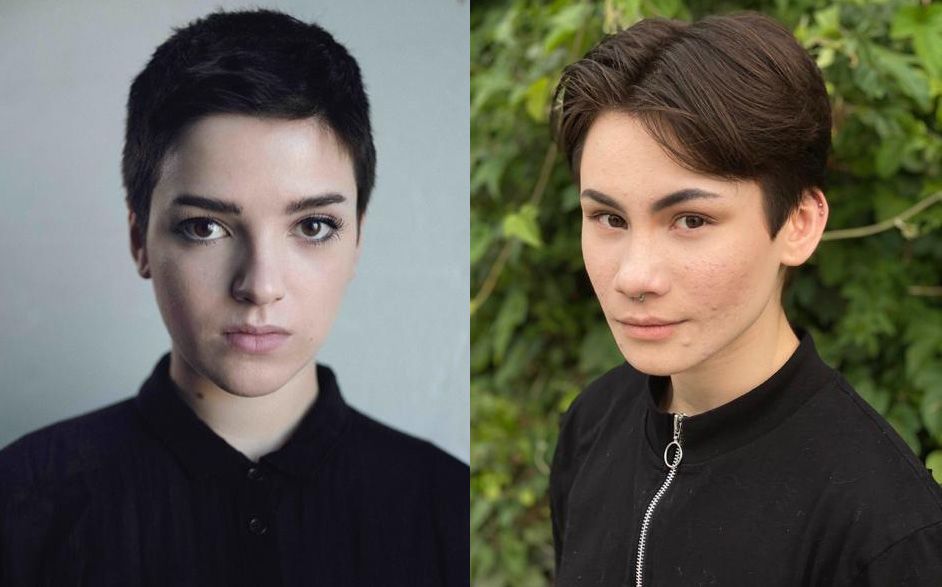 &quot;Star Trek: Discovery&quot; season three will introduce the franchise&#039;s first transgender and nonbinary characters. Blu del Barrio (left) wll portray the nonbinary Adira. Ian Alexander will portray the transgender character Gray. 