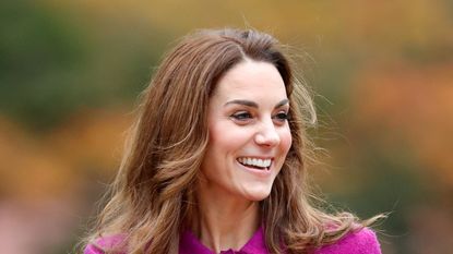 FRAMINGHAM EARL, NORFOLK - NOVEMBER 15: (EMBARGOED FOR PUBLICATION IN UK NEWSPAPERS UNTIL 24 HOURS AFTER CREATE DATE AND TIME) Catherine, Duchess of Cambridge arrives to open 'The Nook' Children's Hospice on November 15, 2019 in Framingham Earl, Norfolk. The Duchess of Cambridge is Royal Patron of 'EACH', East Anglia's Children's Hospices. (Photo by Max Mumby/Indigo/Getty Images)