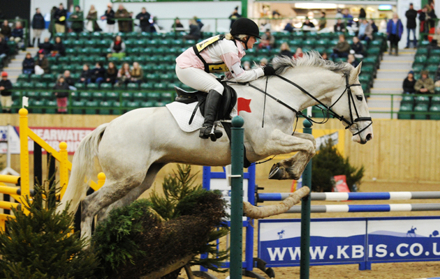 Samantha Elliott riding LOBINSTOWN KINGDOM during the BE Novice section of JAS Final at Hartpury College, Hartpury, Gloucestershire, UK; on 22 February 2015