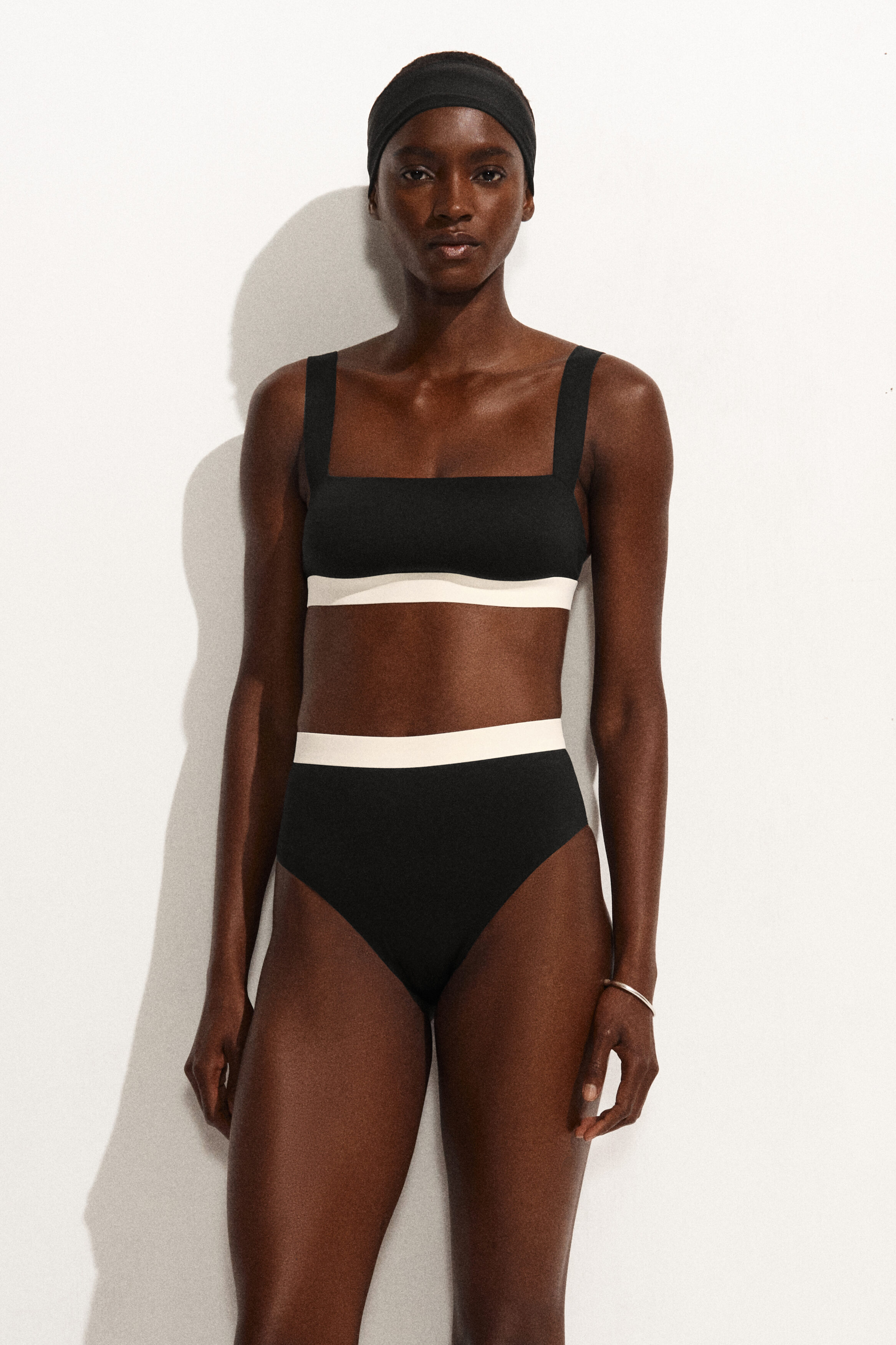Color-Block Scuba Bikini Top