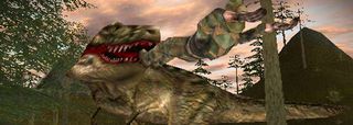 What it looked like when I hunted a T-Rex in the original game.