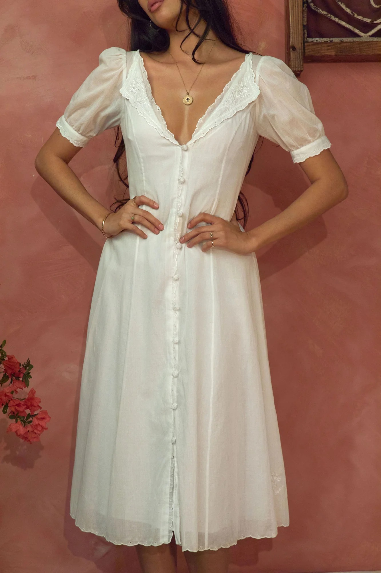 Mirror Palais, Tea For Two Dress in White Rose