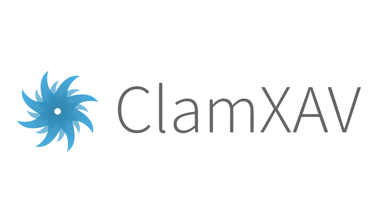 ClamXAV Mac antivirus against a white background