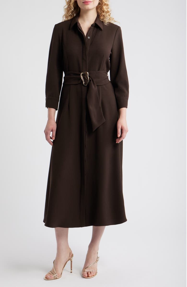 Belted Midi Shirtdress