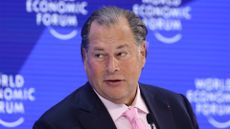 Salesforce CEO Marc Benioff speaking at the 2026 World Economic Forum in Davos, Switzerland.