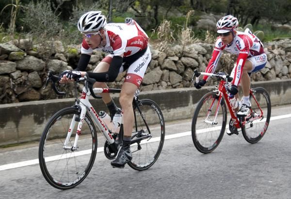 Arkimedes Arguelyes (Katusha) and Will Routley (Team Spidertech p/b c10) built up a lead of almost eight minutes.