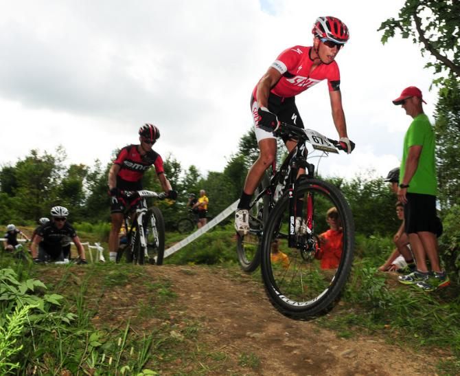 Howard Grotts (Specialized) with the race lead