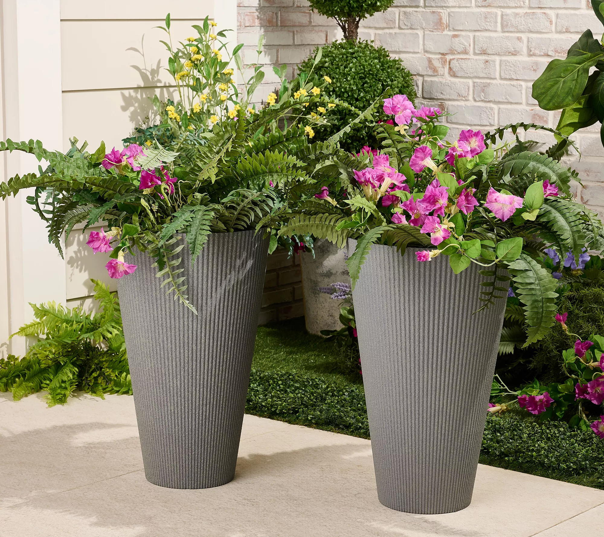 Montclair Set of 2 22.24" Tall Planters by Southern Patio