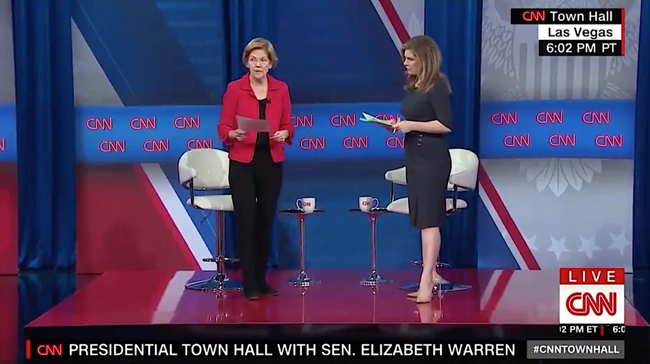 Elizabeth Warren and Erin Burnett