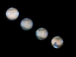 Four Images of Mars Seen in Canada