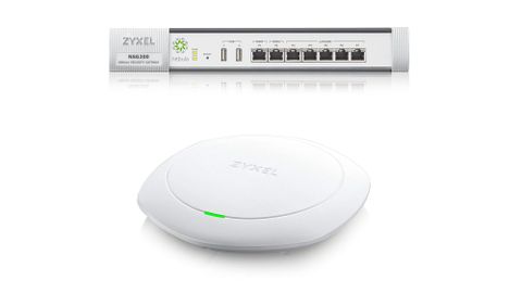 zyxel router on a white background