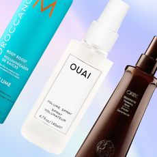 best volumizing hair products including OUAI, Oribe, and Moroccanoil hair products
