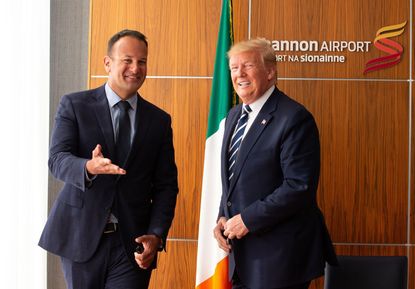 Trump and Ireland&amp;#039;s prime minister at Shannon Airport