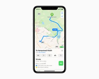 Apple Maps Cycling Hampstead Heath