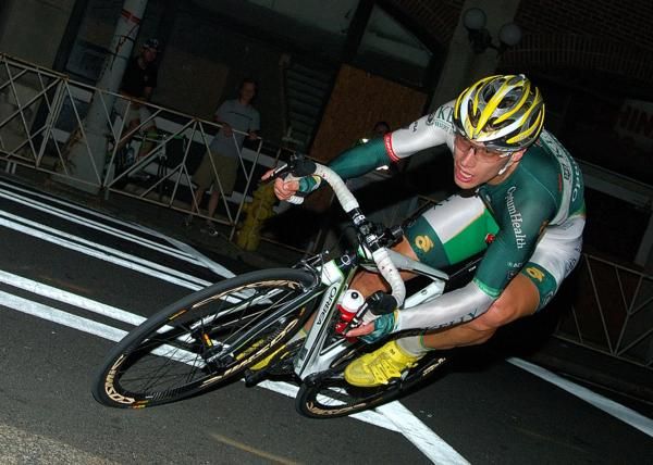 Thamas Soladay (Kelly Benefit Strategies-OptumHealth) corners in the 2011 Charlotte Presbyterian Crit.