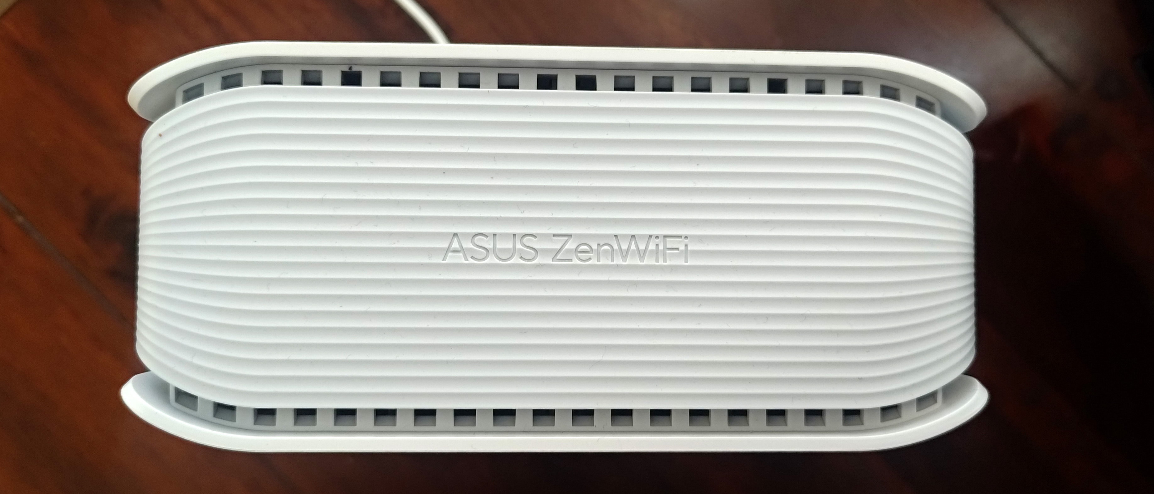 Asus ZenWiFi BT10 from above, showing vents