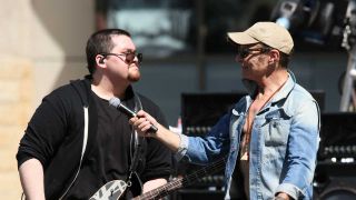 Wolfgang Van Halen and David Lee Roth onstage