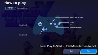 A screenshot showing the controls for a game in Antstream Arcade
