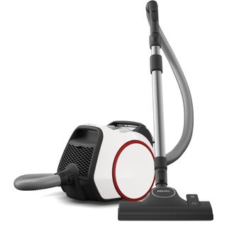 An image of a Miele vacuum cleaner on a white background