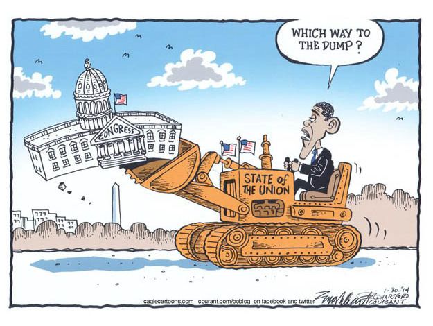 Obama cartoon State of the Union Congress