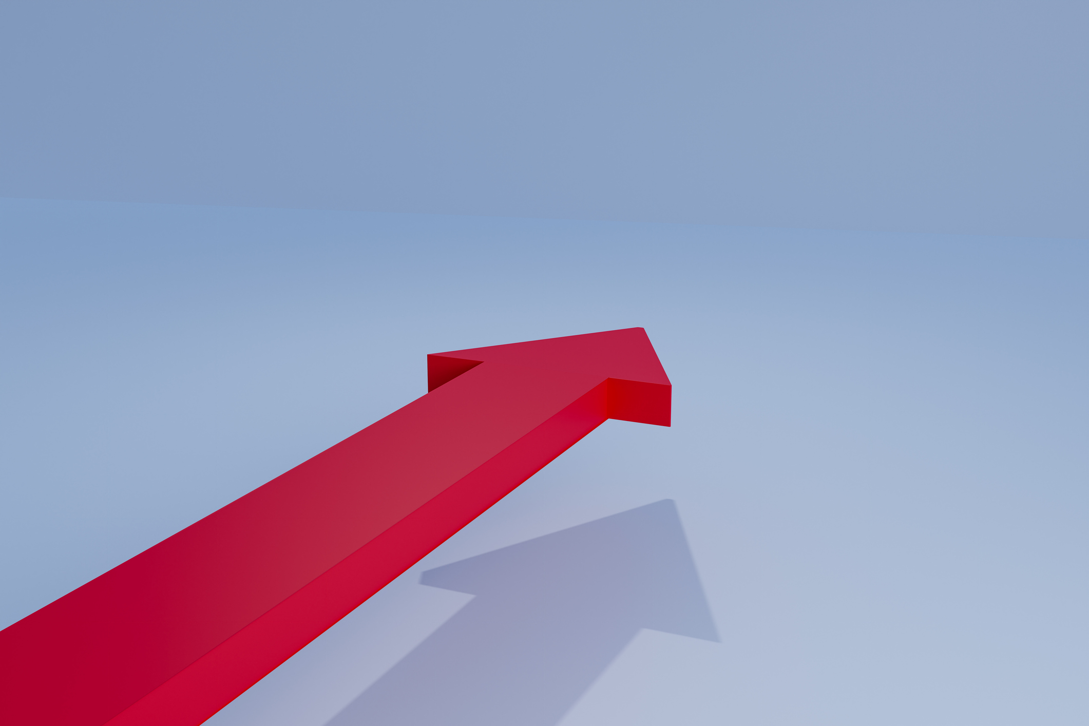 red arrow with shadow