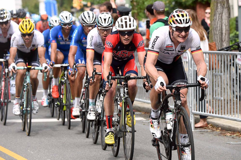 Andre Greipel (Germany) and Ben King (United States of America)