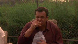 Paulie eating sausage and peppers in Goodfellas