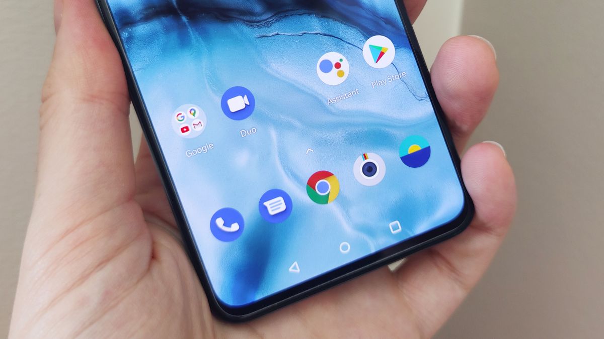A OnePlus Nord in someone's hand