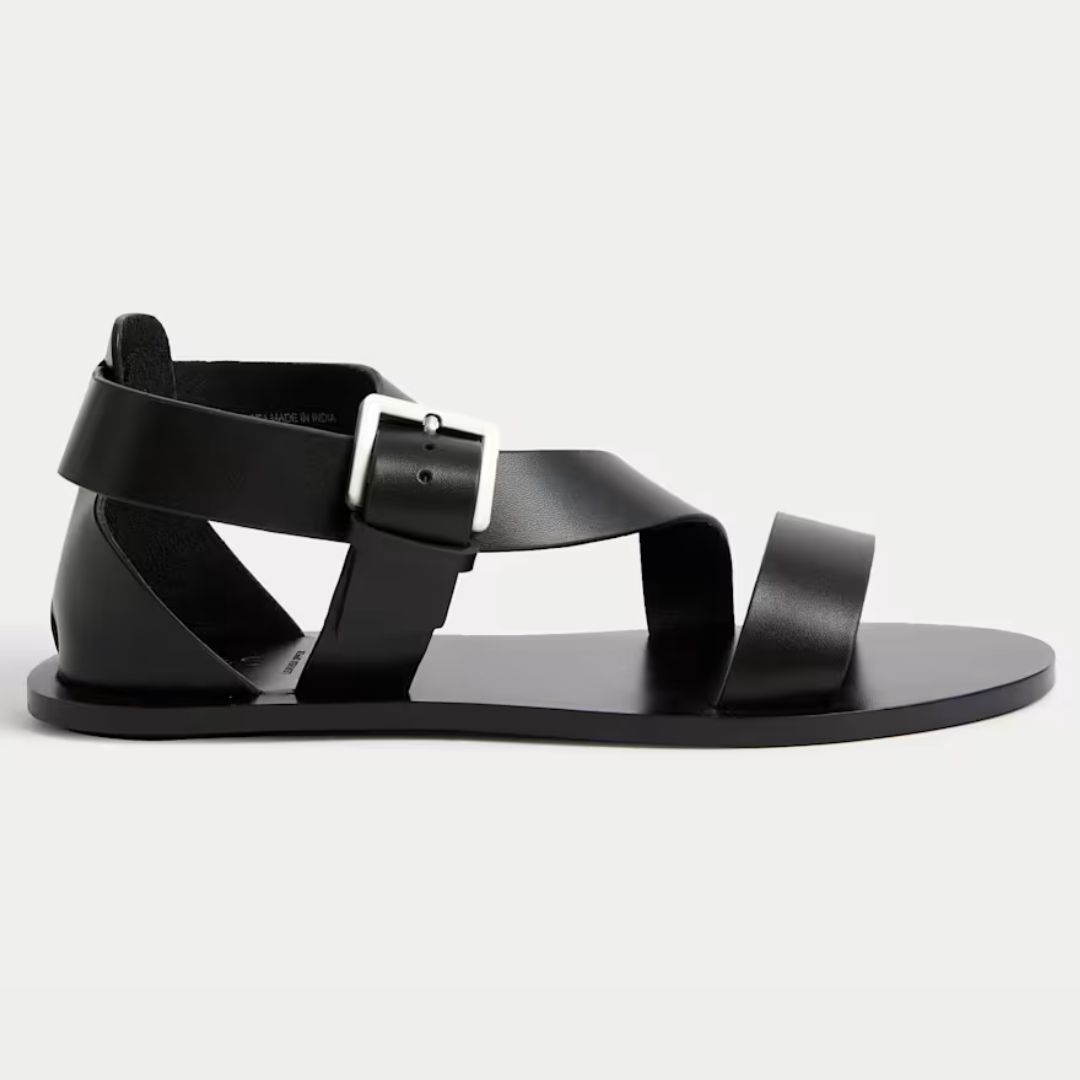 M&S Leather Crossover Flat Sandals