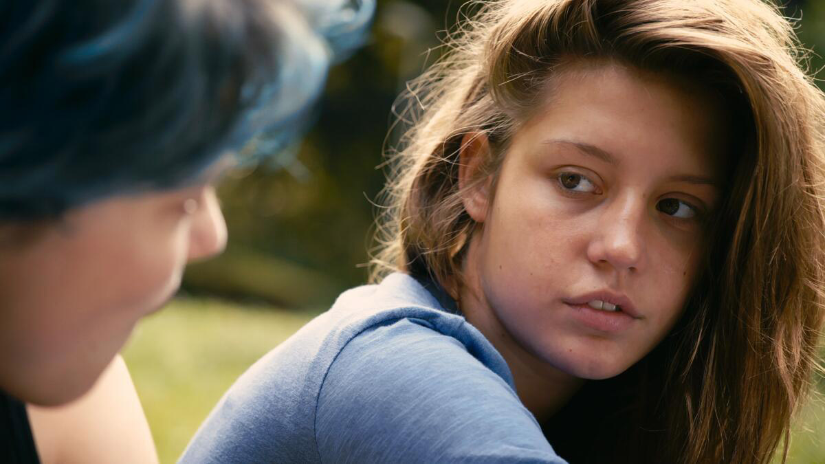 A still from the lesbian romance film Blue Is the Warmest Color