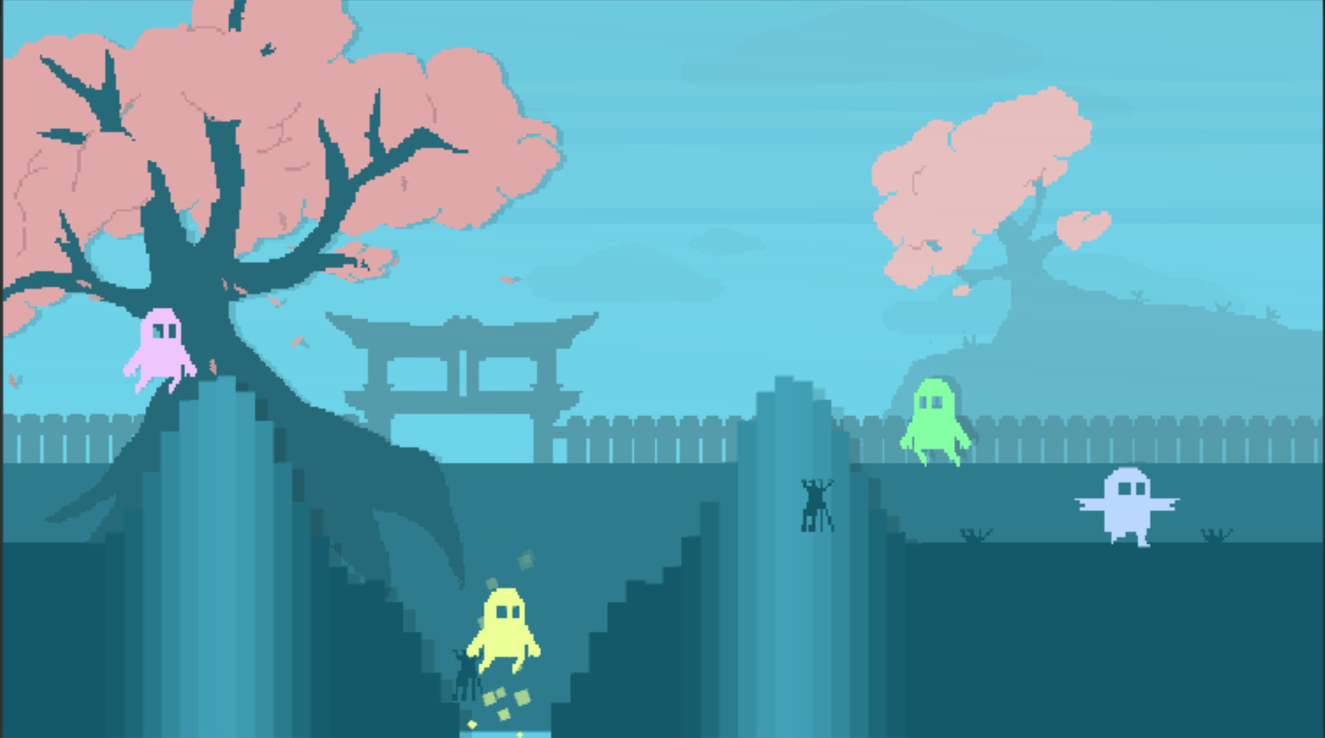 Four players fighting in Crashphalt.