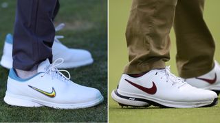 A close up of Rory McIlroy's golf shoes