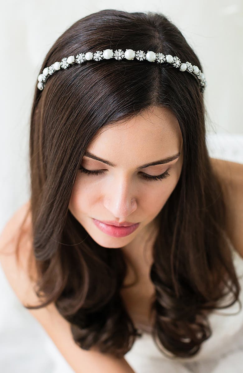 Parthena Crystal &amp;amp; Imitation Pearl Crown