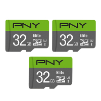 PNY 32GB Elite Class 10 U1 MicroSDHC (3-pack) $17.99