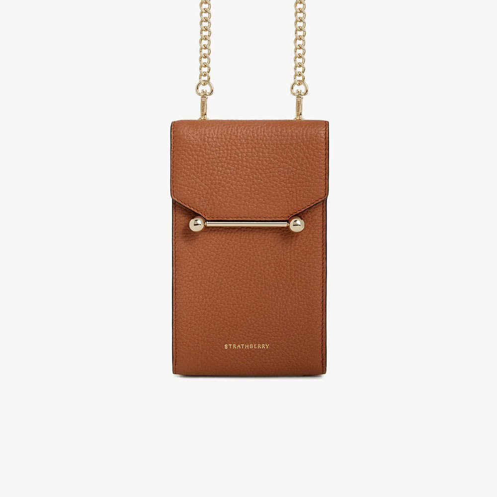 Mosaic Phone Pouch - Tan