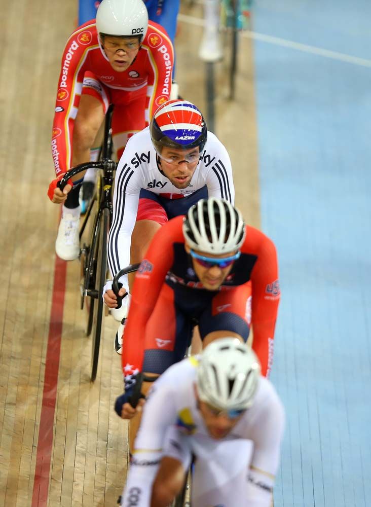 Mark Cavendish (Great Britain) in the Scratch race