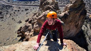what is sport climbing: climber at Smith Rock