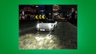 A car racing in the night in Project Gotham Racing