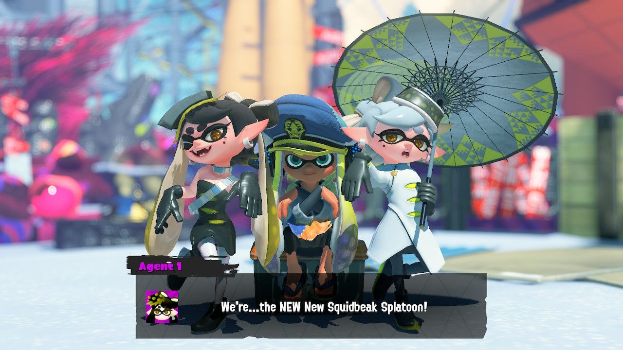 Callie, Marie and the Captain in Spatoon 3