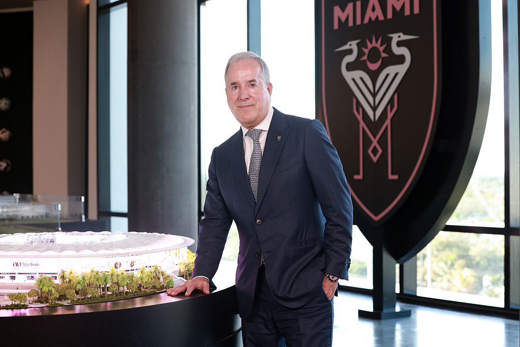 Jorge Mas, owner of Inter Miami CF, in Miami, Florida, US, on Monday, March 2, 2026. Inter Miami CF, the home of superstar Lionel Messi, signed a deal with Nu Holdings that gives the financial technology behemoth naming rights for the team's new stadium and space on its famous pink jerseys