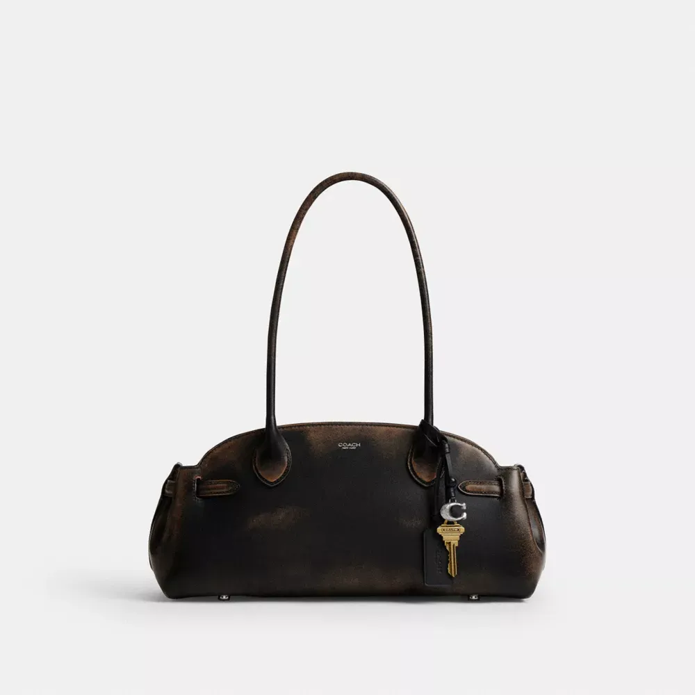 Silver/black Brown Empire Carryall Bag 34 in Loved Leather