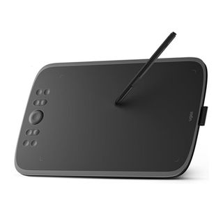 Best drawing tablets; a small black tablet and stylus