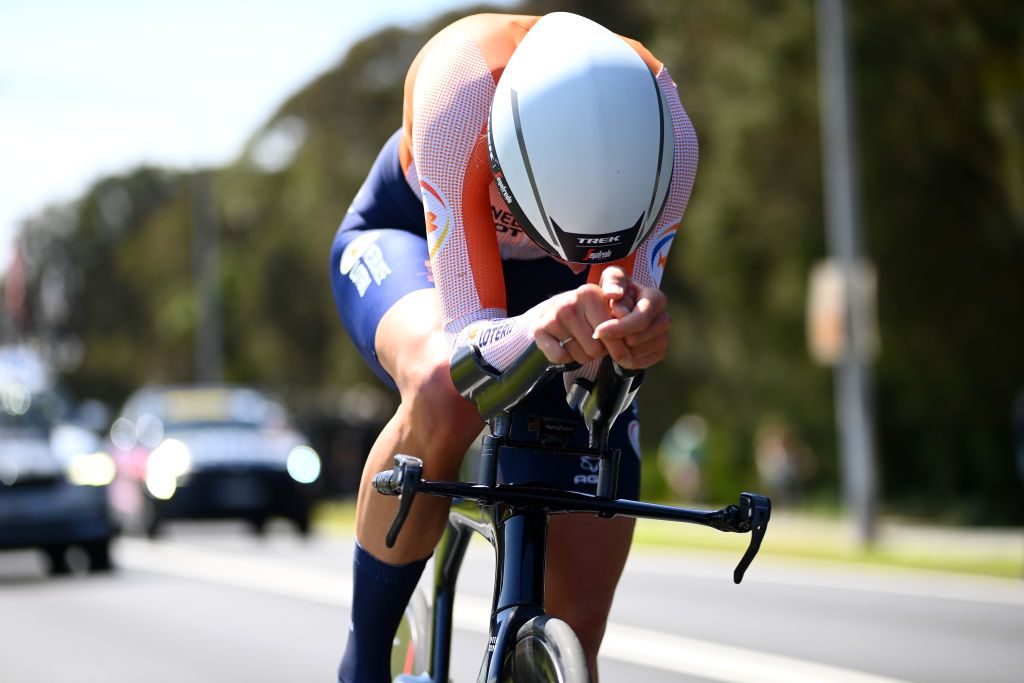 WOLLONGONG AUSTRALIA SEPTEMBER 18 Ellen Van Dijk of The Netherlands sprints during the 95th UCI Road World Championships 2022 Women Individual Time Trial a 342km individual time trial race from Wollongong to Wollongong Wollongong2022 on September 18 2022 in Wollongong Australia Photo by Tim de WaeleGetty Images
