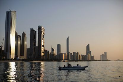 Abu Dhabi skyline.