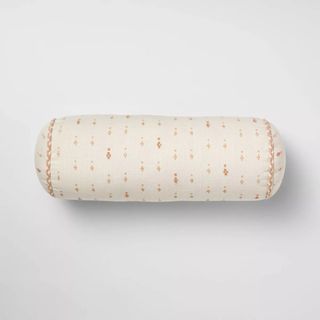 Bolster Geo Pattern Cream and Peach