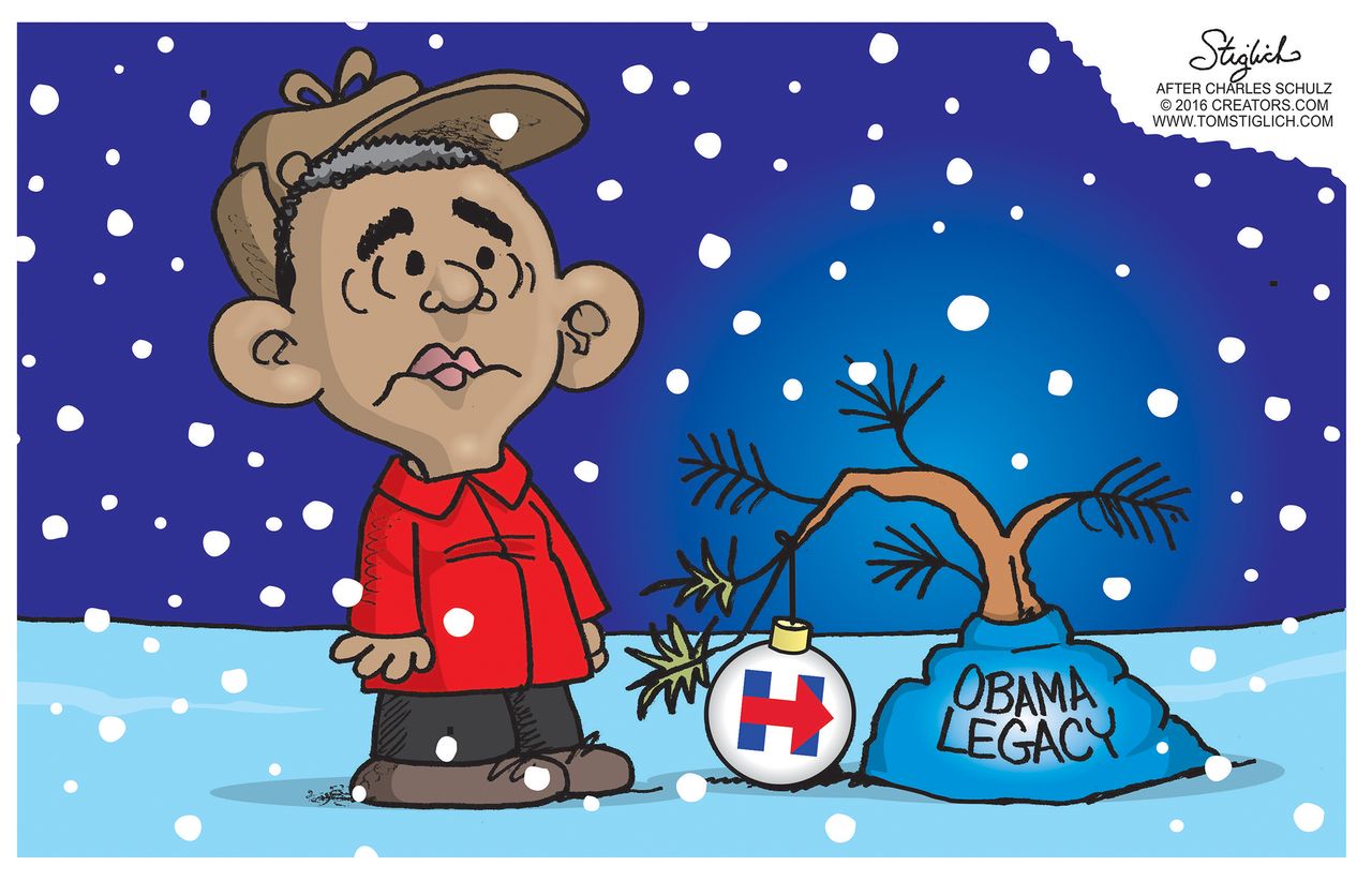 Obama cartoon U.S. President Obama legacy Clinton