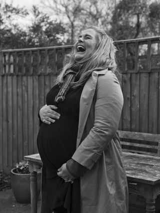 A heavily pregnant Liv