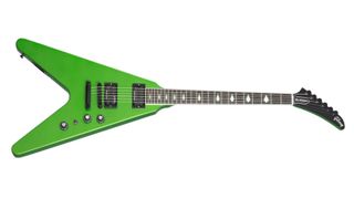 Gibson Dave Mustaine Flying V EXP Rust In Peace in Alien Tech Green