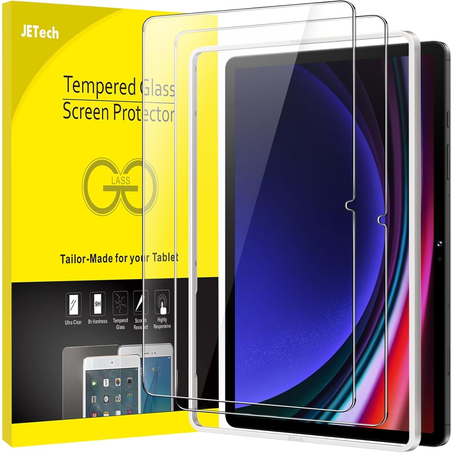 JETech Screen Protector for Samsung Galaxy Tab S9 11-Inch 2-Pack